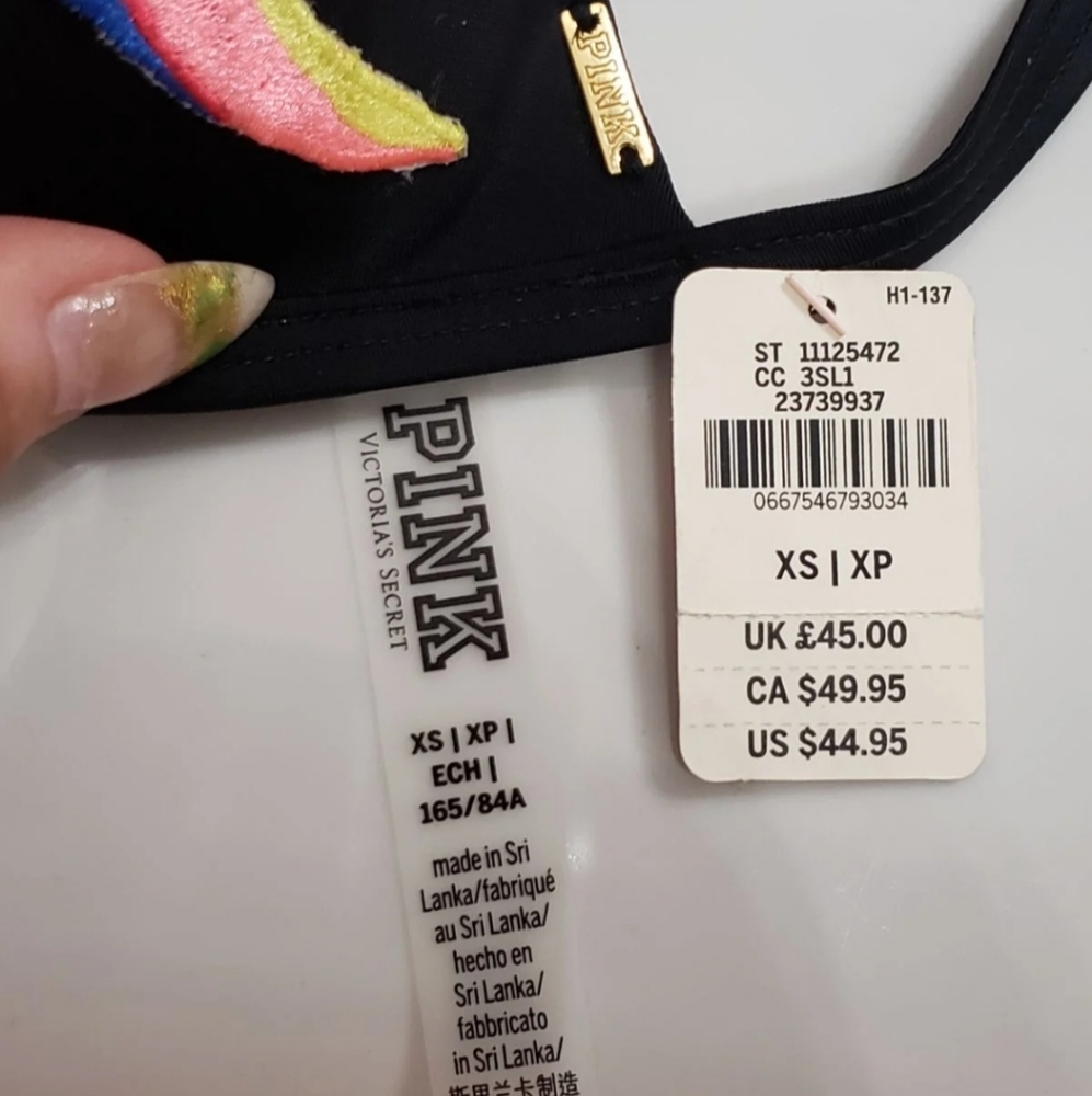 🆕️ NWT Victoria's Secret PINK Size XS Swim Top 🏊 - Picture 11 of 11